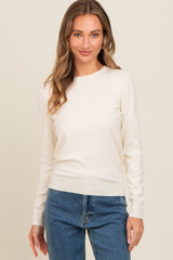 Ivory Basic Soft Knit Maternity Sweater