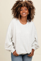 Ivory Oversized Balloon Sleeve Sweatshirt