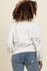 Ivory Oversized Balloon Sleeve Sweatshirt