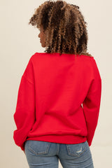 Red One Shoulder Sweatshirt