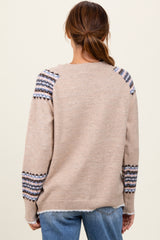 Cream Fair Isle Print Sweater