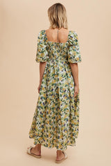 Fern Floral Cotton Maxi Dress