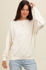 Cream Vintage Wash Relaxed Fit Maternity Sweatshirt