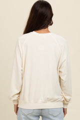 Cream Vintage Wash Relaxed Fit Sweatshirt