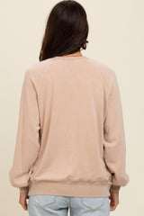 Light Taupe Vintage Wash Relaxed Fit Sweatshirt