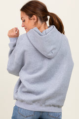 Heather Grey Fleece Oversized Pullover Hoodie