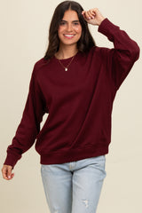 Burgundy Pullover Terry Crewneck