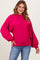 Magenta Oversized Bubble Sleeve Sweater
