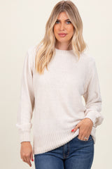 Cream Chenille Knit Sweater