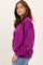 Magenta Fleece Crew Neck Relaxed Fit Sweatshirt