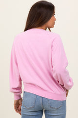 Pink Vintage Wash Relaxed Fit Maternity Sweatshirt