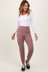 Mauve Cargo Pocket Maternity Jogger