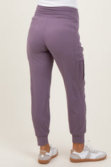 Violet Cargo Pocket Maternity Jogger Pants