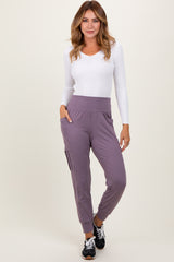 Violet Cargo Pocket Maternity Jogger Pants