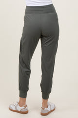 Olive Cargo Pocket Jogger Pants