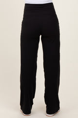 Black Straight Leg Yoga Maternity Pants