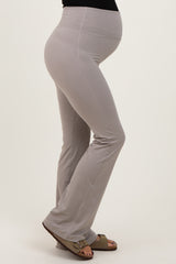 Light Grey Maternity Flared Leggings