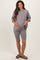 Mocha Oversized Short Sleeve Biker Short Maternity Set