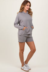 Mocha Hoodie Shorts Set