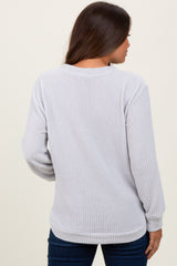 Ivory Chenille Knit Maternity Sweater