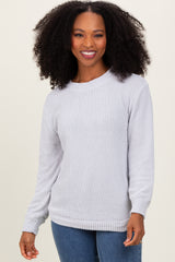 Ivory Chenille Knit Maternity Sweater