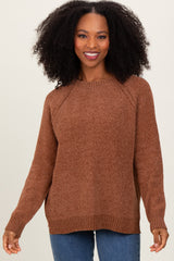 Camel Raglan Knit Sweater