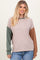Beige Ribbed Colorblock Sleeve Long Sleeve Top