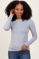 Heather Grey Basic Long Sleeve Top