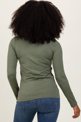 Olive Basic Long Sleeve Top