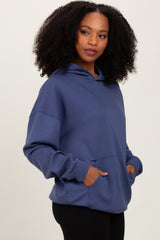 Blue Basic Hoodie Sweatshirt