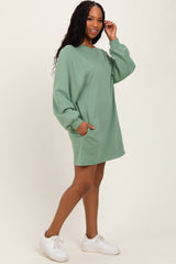 Light Olive Ultra Soft Sweatshirt Dress
