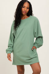 Light Olive Ultra Soft Sweatshirt Dress