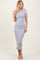Heather Grey Ruched Bust Short Sleeve Maxi Dress