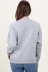 Heather Grey Fleece Maternity Sweatshirt