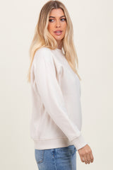 Cream Fleece Sweatshirt