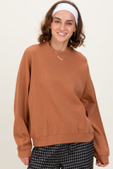 Camel Waffle Knit Pullover