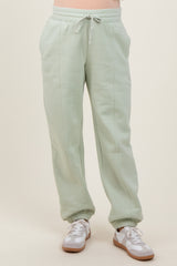Mint Drawstring Relaxed Fit Maternity Sweatpants