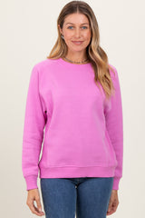 Pink Fleece Maternity Sweatshirt