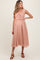 Peach Eyelet Sleeveless Maternity Midi Dress