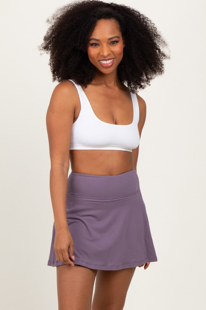Lavender Back Pleat Skort