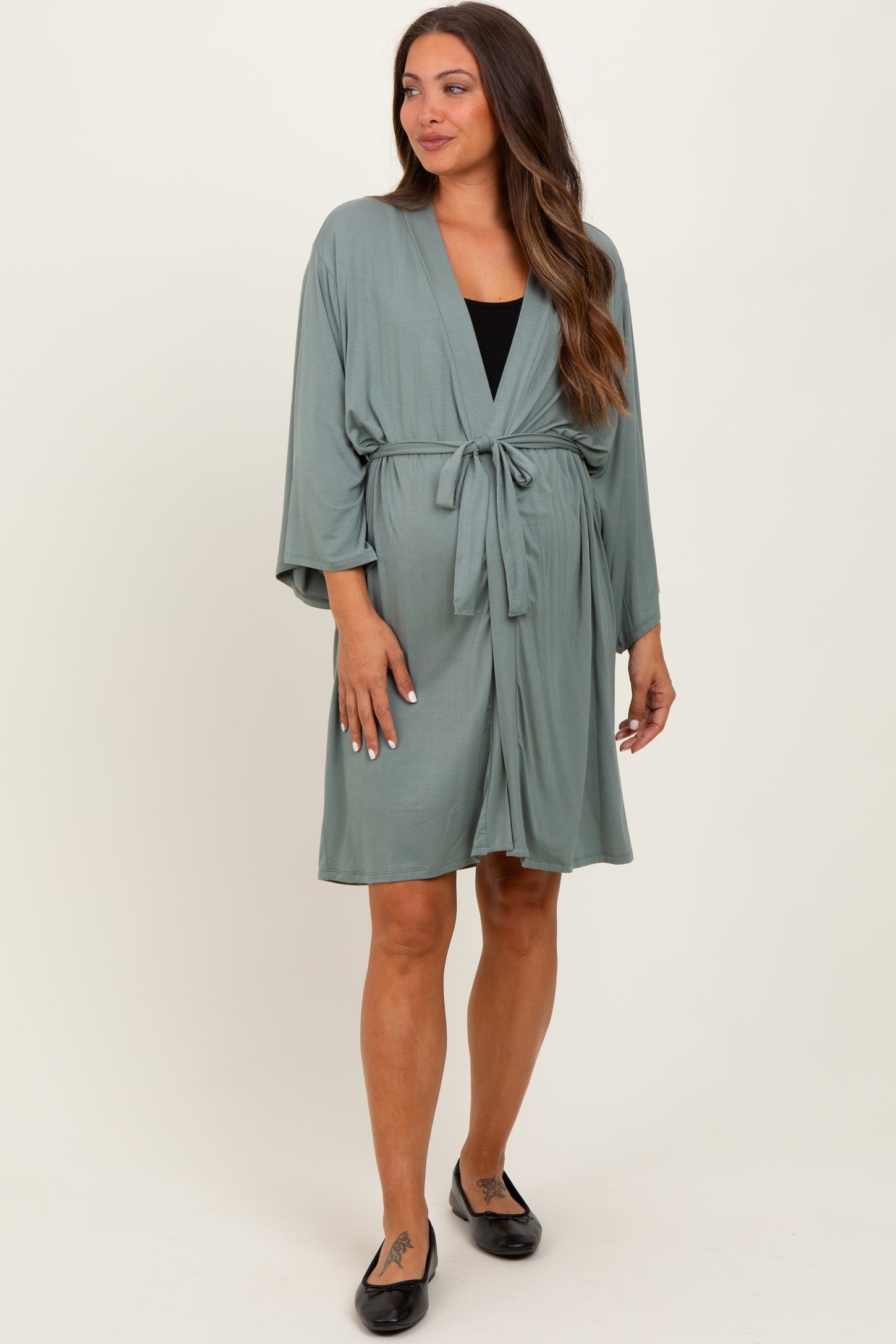 Mint Delivery/Nursing Maternity Robe