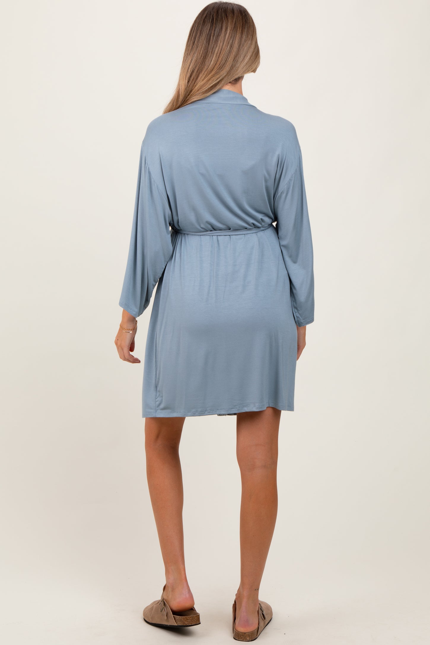 Blue Delivery/Nursing Maternity Robe