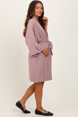 Mauve Delivery/Nursing Maternity Robe