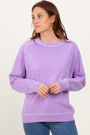 Lavender French Terry Vintage Wash Pullover