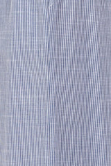 Blue Striped Drawstring Wide Leg Pants