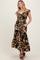 Black Mocha Smocked Top Midi Dress
