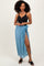 Blue Loose Beach Cover Up Skirt