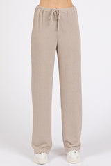 Taupe Rib Knit Tank and Pant Set