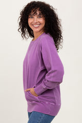 Violet Vintage Wash French Terry Pullover