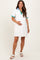Cream Contrast Trim Maternity Mini Polo Dress